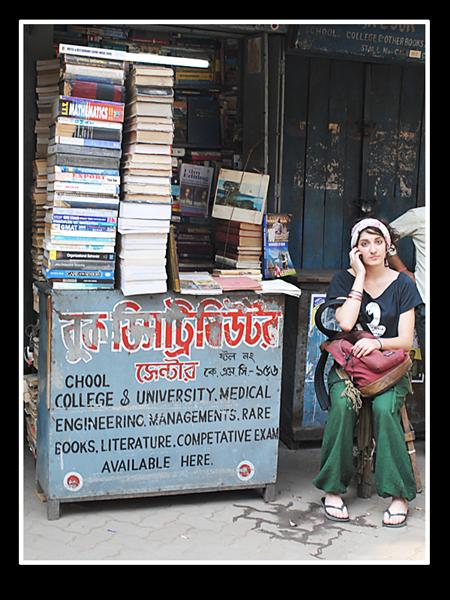 Foreigner at  Book stall
